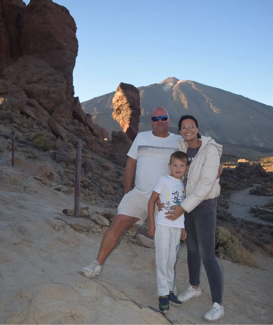 Mel and Family at Mount Teide Tenerife